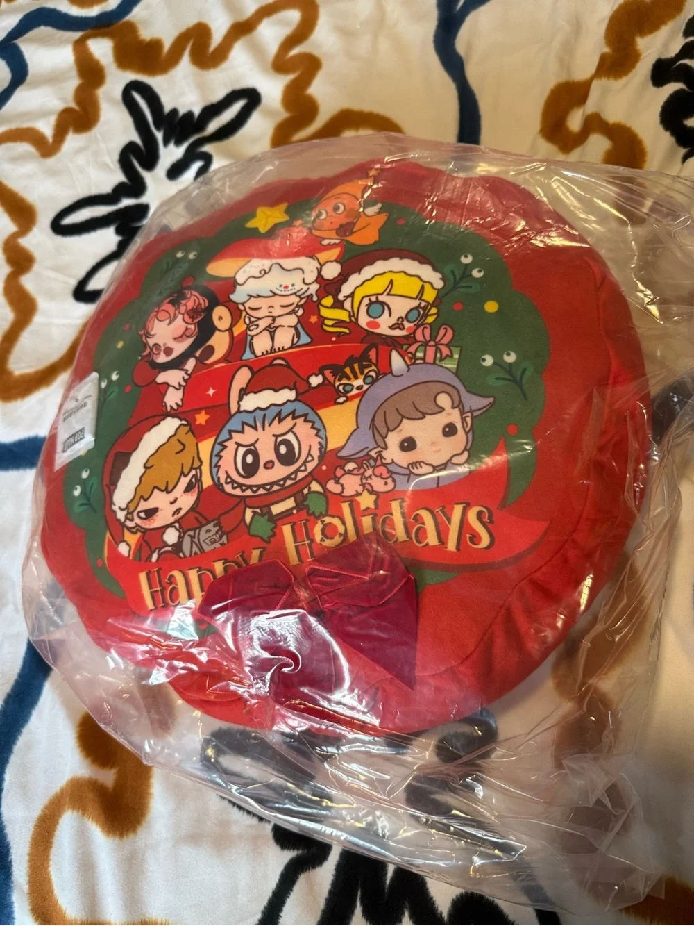 Pop Mart Happy Holidays Pillow Rare Gift With Purchase Exclusive NWT